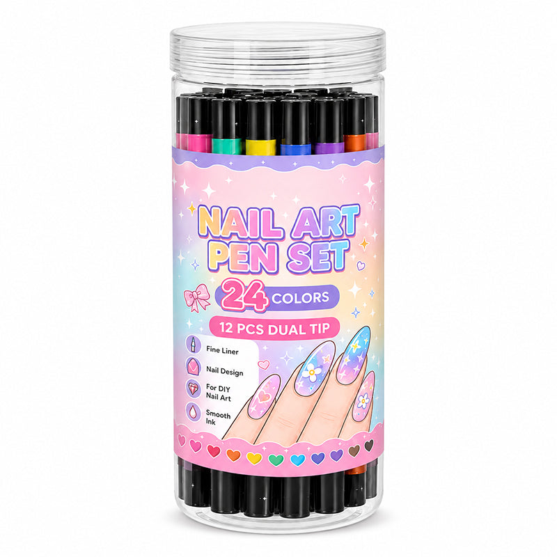 💅 LIMITED‑TIME 50% OFF! 💥 24 Colors Dual Ended Nail Art Pens Set – Creative, Salon‑Quality, Easy DIY